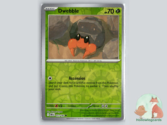Dwebble (011/182) - Destined Rivals Pokémon Card