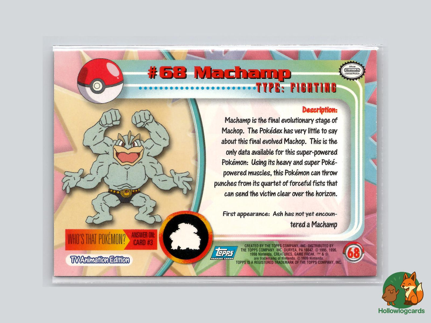 Machamp (#68) - Topps Trading Cards Series 1