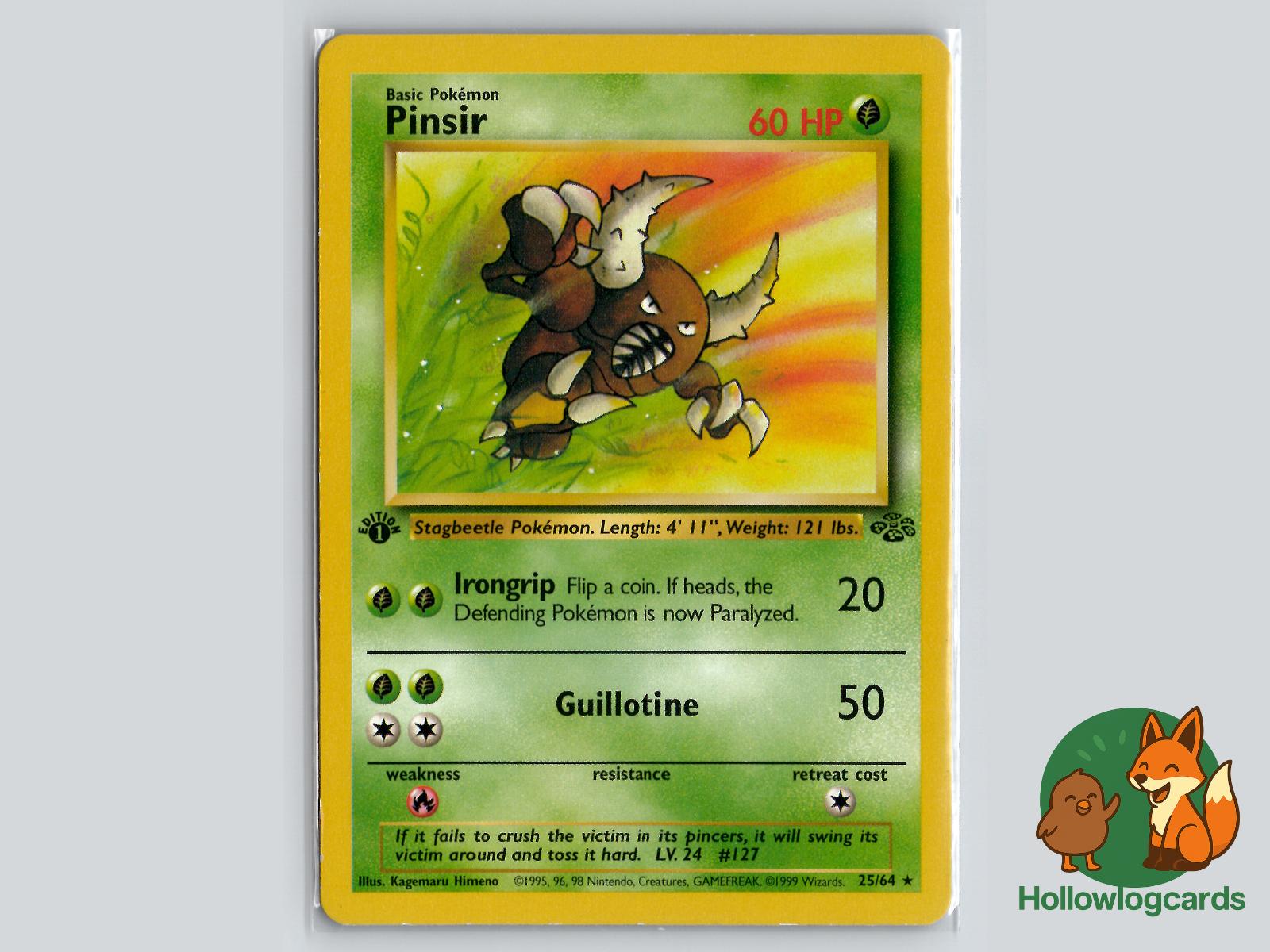 1st Edition Pinsir (25/64) - Jungle Pokémon Card