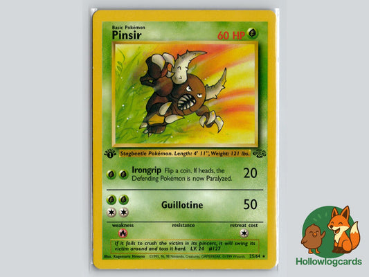 1st Edition Pinsir (25/64) - Jungle Pokémon Card