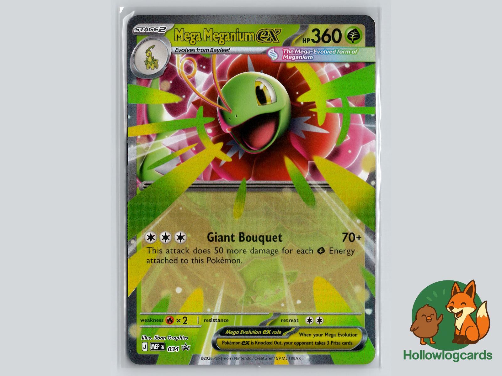 Mega Meganium ex (034) - Mega Evolution Pokémon Card