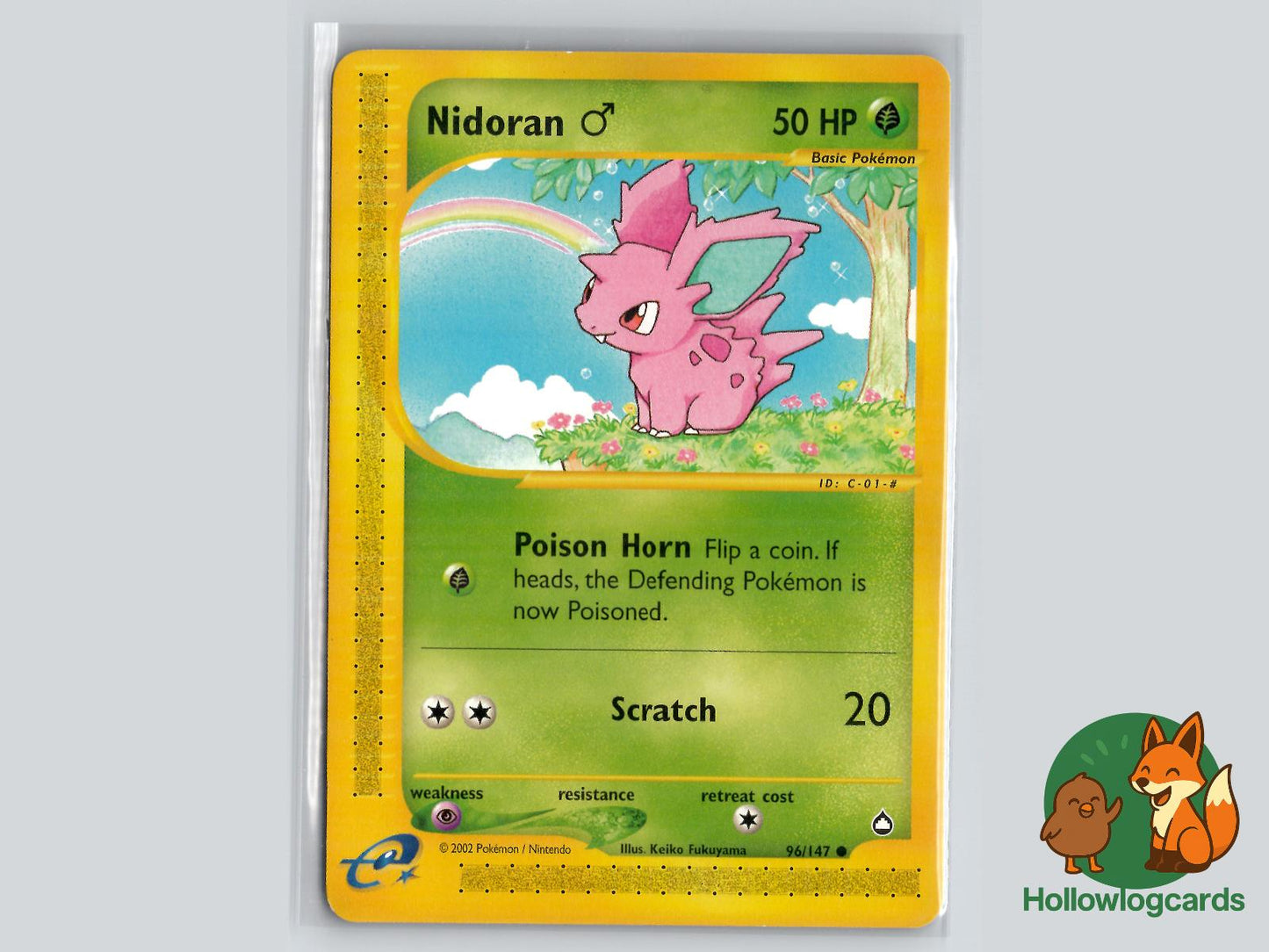 Nidoran M (96/147) - Aquapolis Pokémon Card