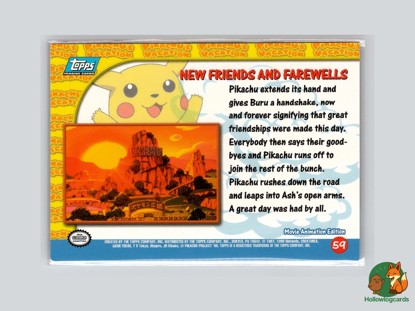 New Friends And Farewells [Pikachu, Marill, Snubbull] (#59) - Topps Pikachu's Vacation