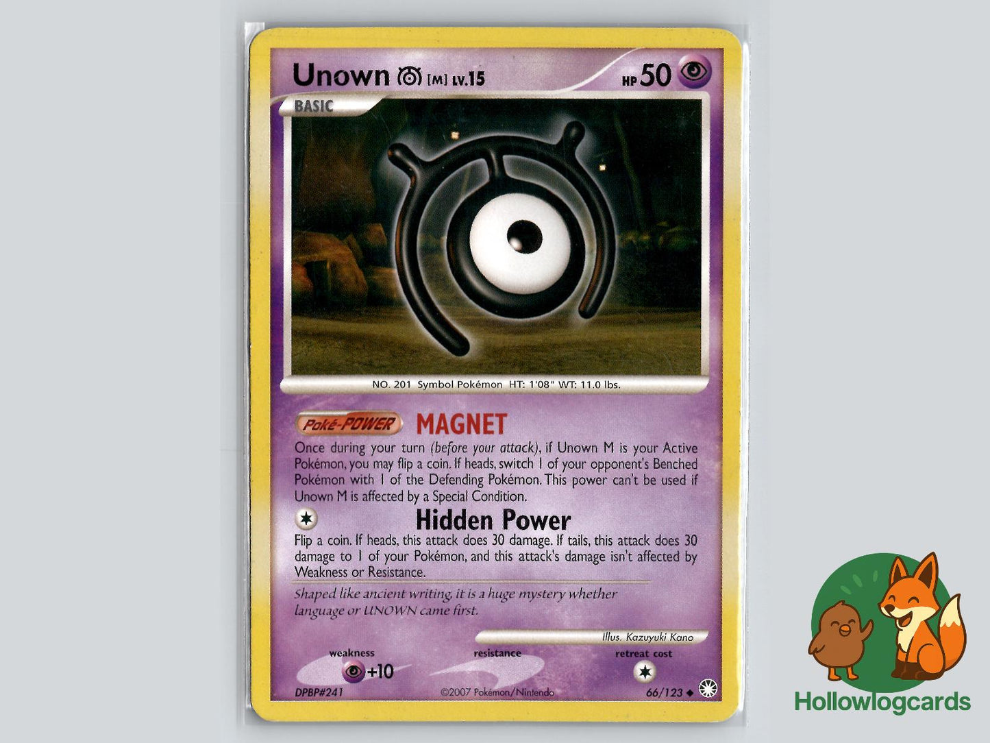 Unown [M] (66/123) - Mysterious Treasures Pokémon Card