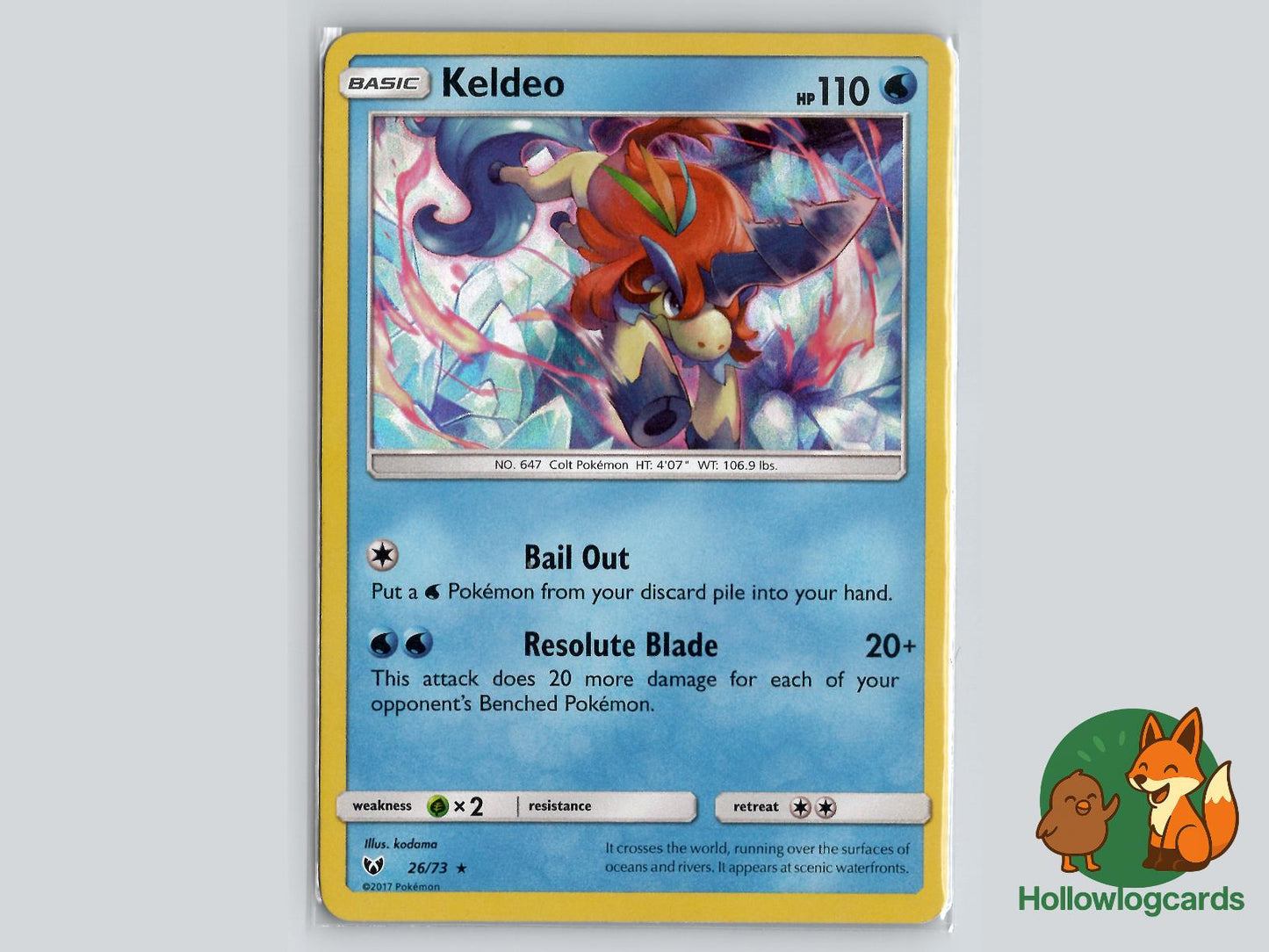 Keldeo (26/73) - Shining Legends Pokémon Card