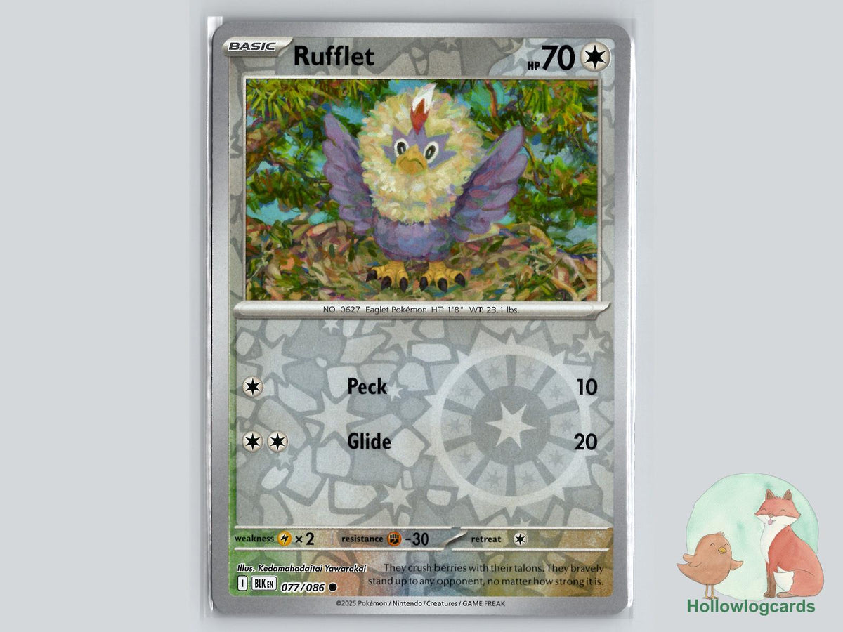 Rufflet (077/086) - Black Bolt Pokémon Card