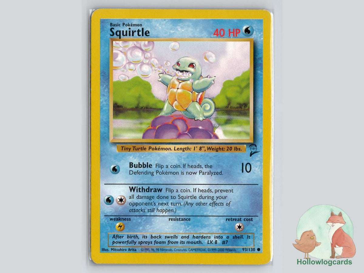 Squirtle (93/130) - Base Set 2 Pokémon Card