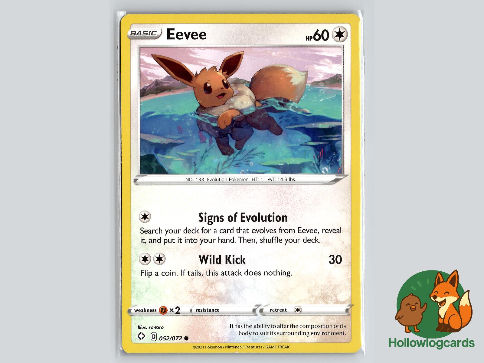 Eevee (052/072) - Shining Fates Pokémon Card