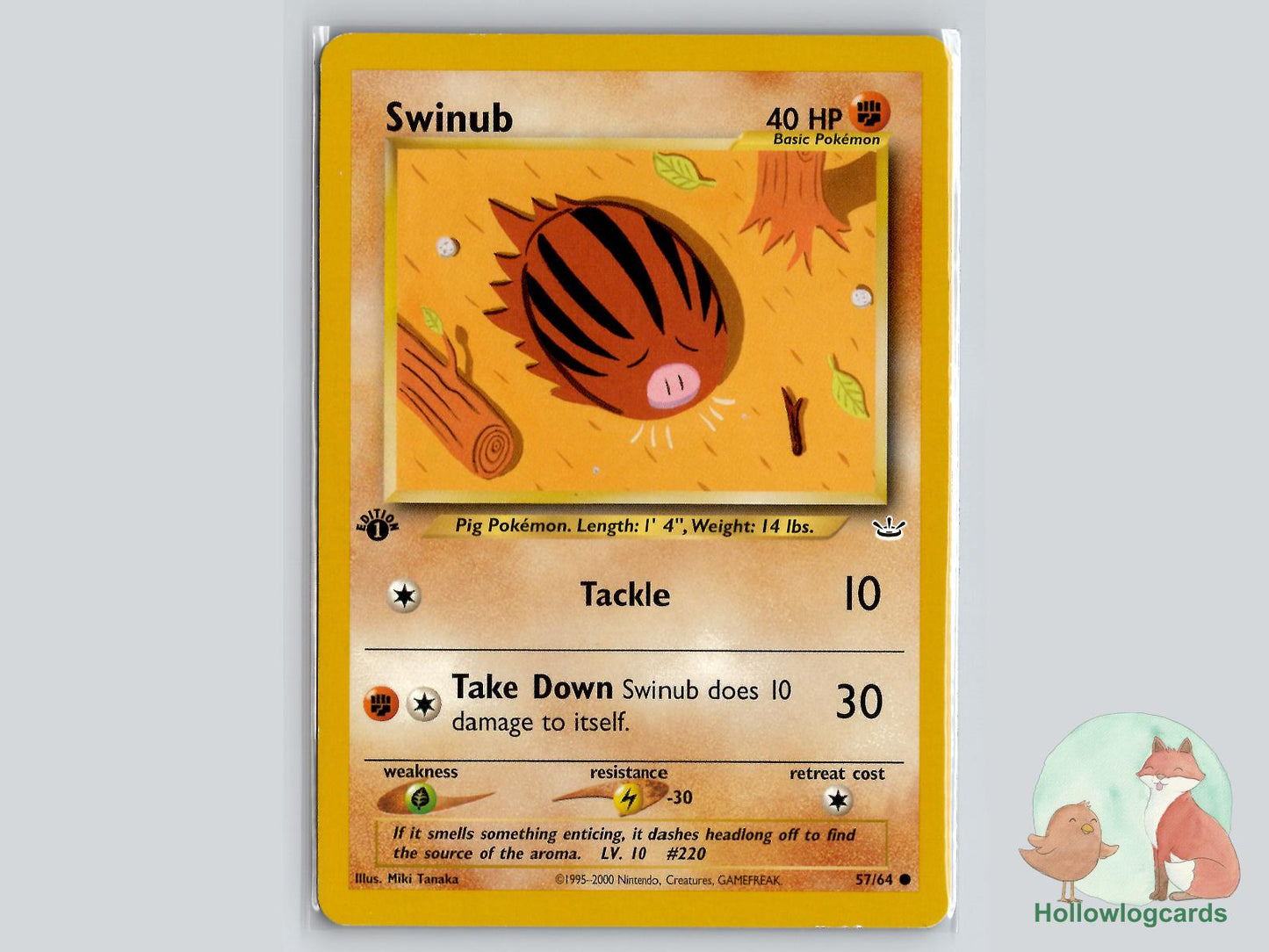 1st Edition Swinub (57/64) - Neo Revelation Pokémon Card