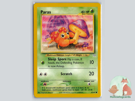 Paras (47/64) - Neo Revelation Pokémon Card