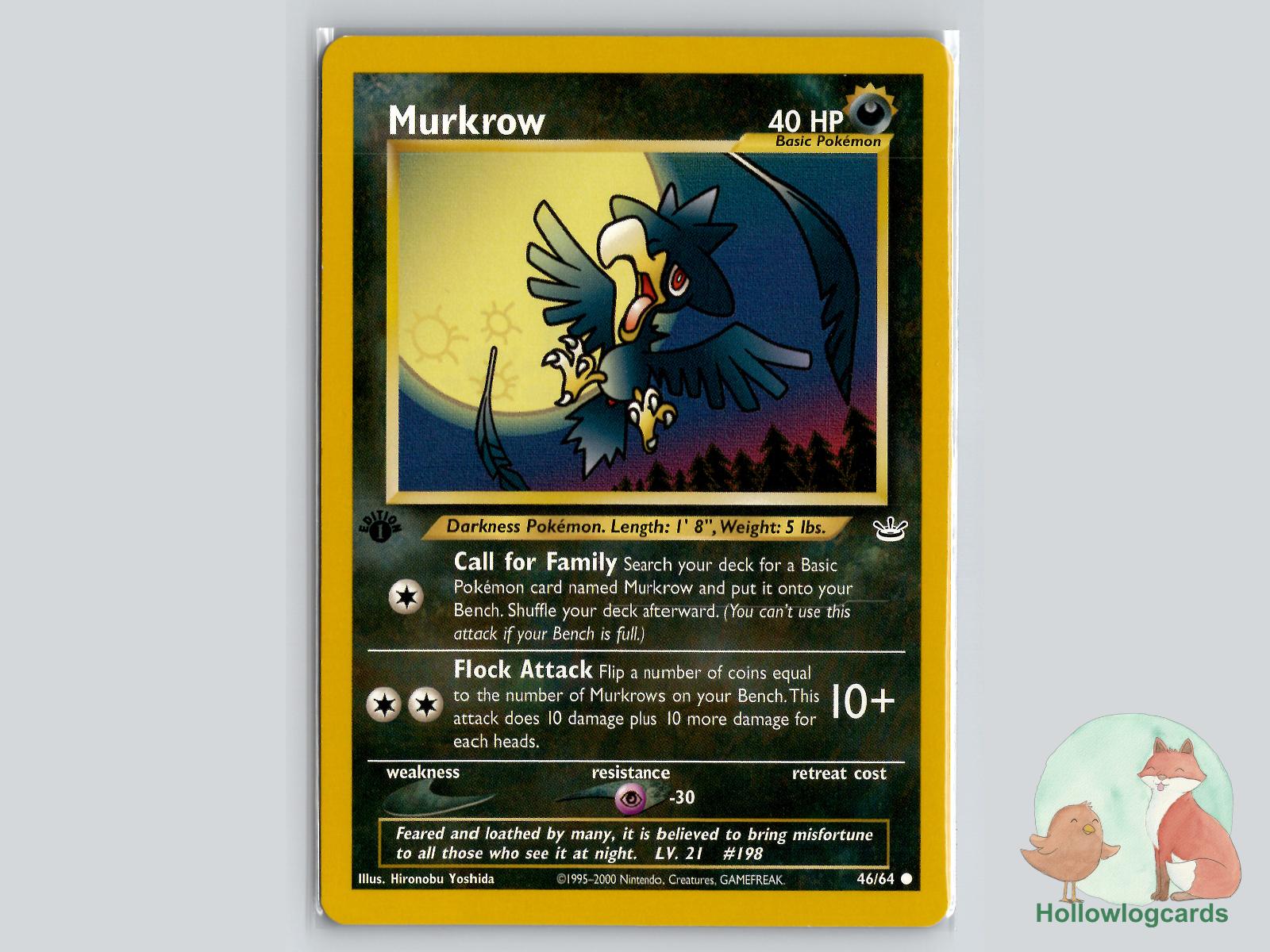 1st Edition Murkrow (46/64) - Neo Revelation Pokémon Card