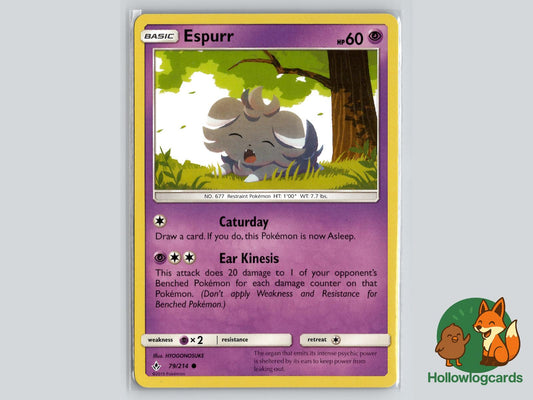 Espurr (79/214) - Unbroken Bonds Pokémon Card