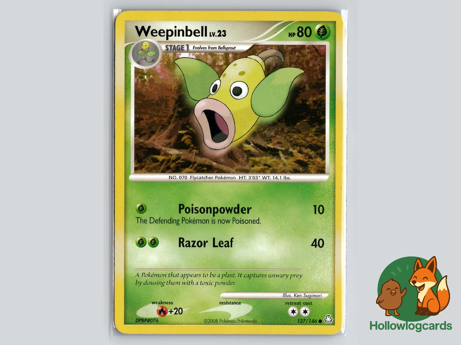 Weepinbell (127/146) - Legends Awakened Pokémon Card
