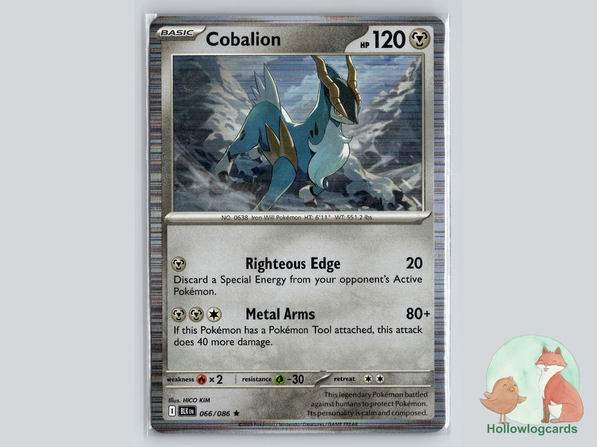Cobalion (066/086) - Black Bolt Pokémon Card