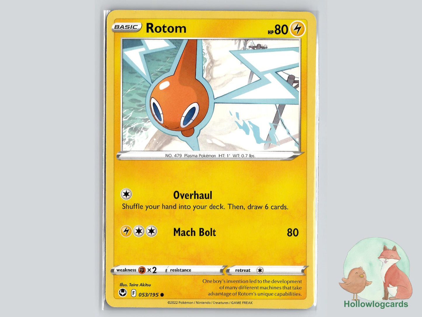 Rotom (053/195) - Silver Tempest Pokémon Card