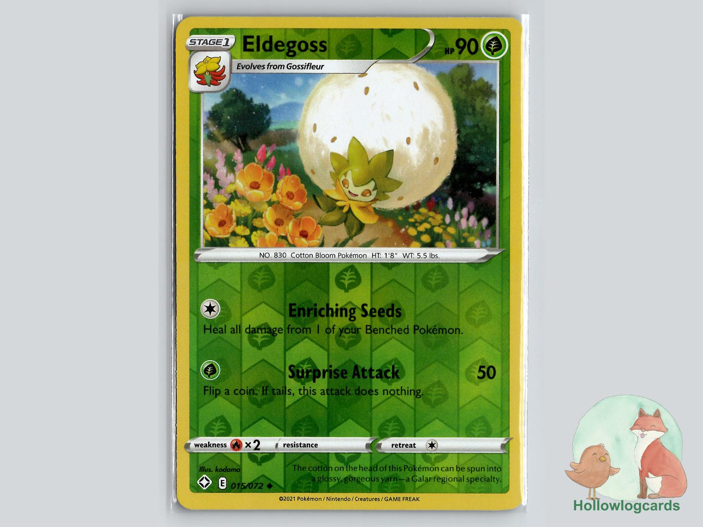 Eldegoss (015/072) - Shining Fates Pokémon Card