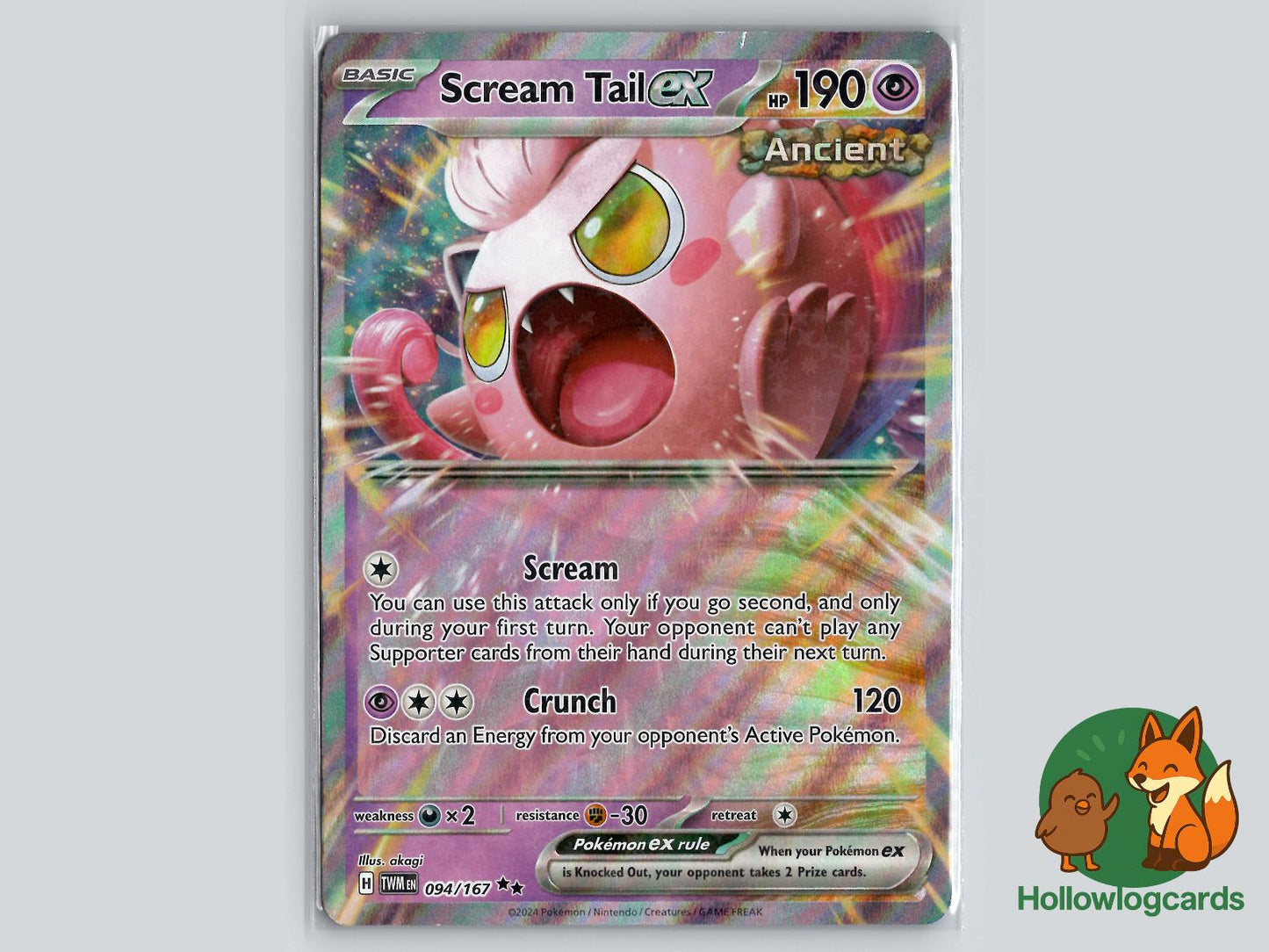 Scream Tail ex (094/167) - Twilight Masquerade Pokémon Card