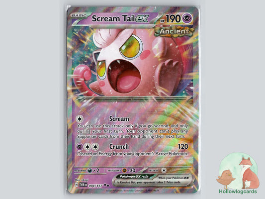 Scream Tail ex (094/167) - Twilight Masquerade Pokémon Card