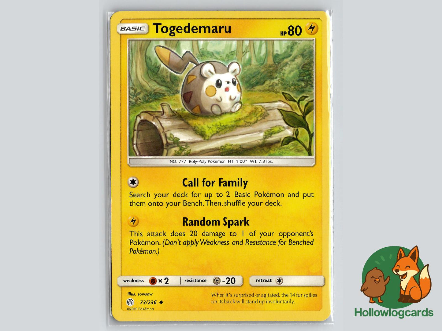Togedemaru (73/236) - Cosmic Eclipse Pokémon Card
