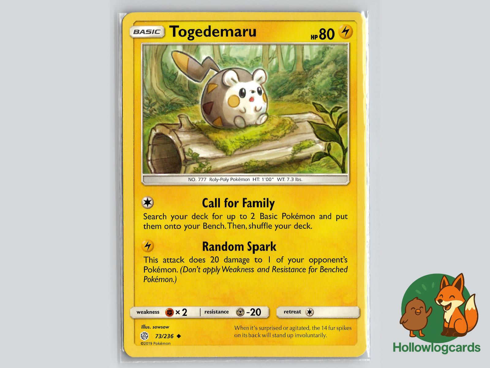 Togedemaru (73/236) - Cosmic Eclipse Pokémon Card