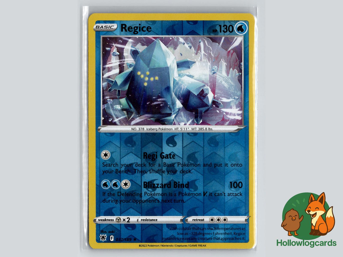 Regice (037/189) - Astral Radiance Pokémon Card