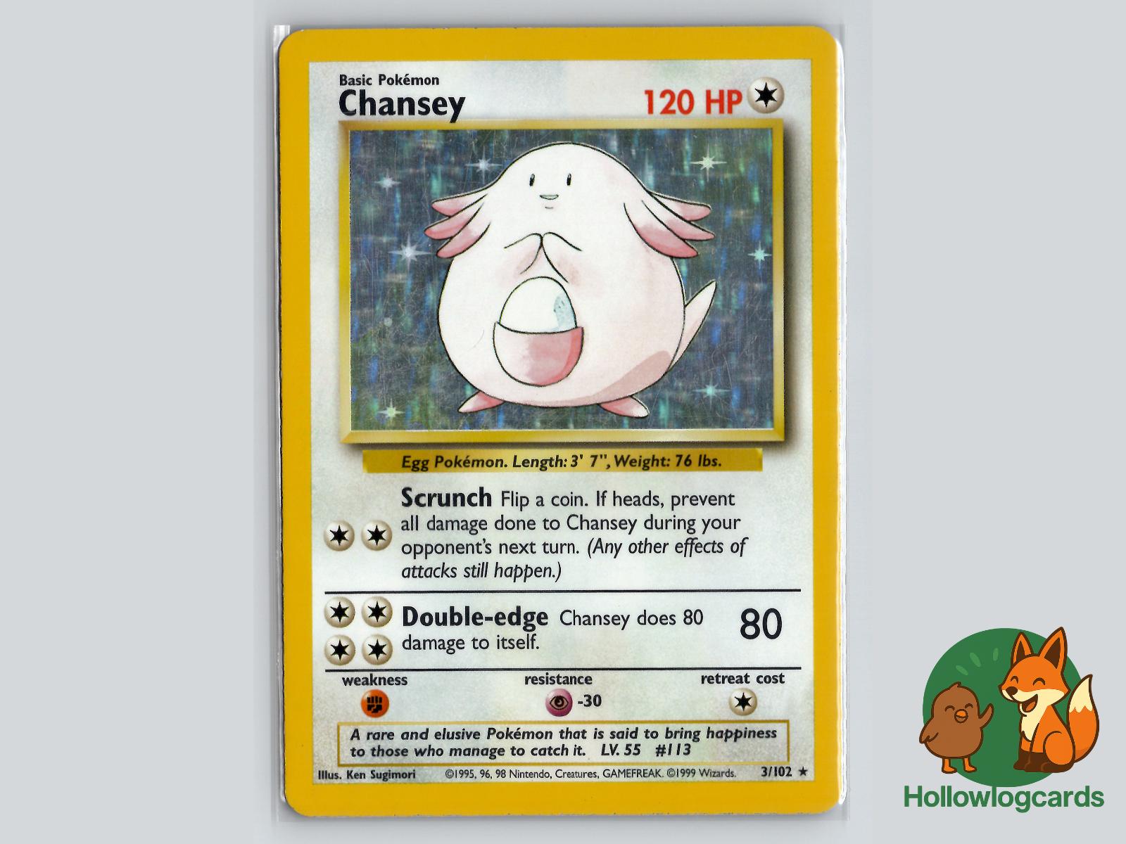 Chansey (3/102) - Base Pokémon Card
