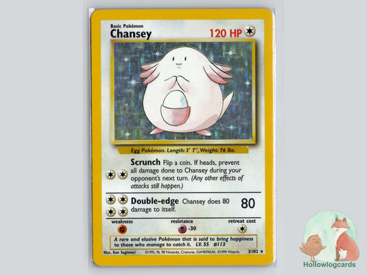 Chansey (3/102) - Base Pokémon Card