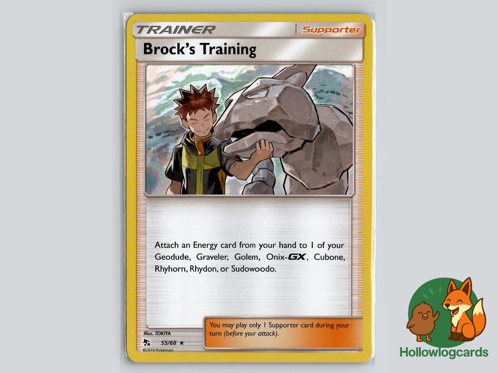 Brock's Training (55/68) - Hidden Fates Pokémon Card
