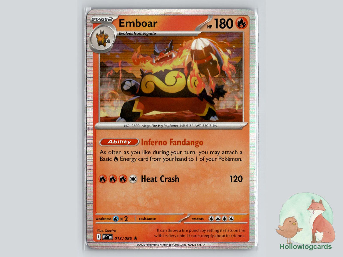 Emboar (013/086) - White Flare Pokémon Card
