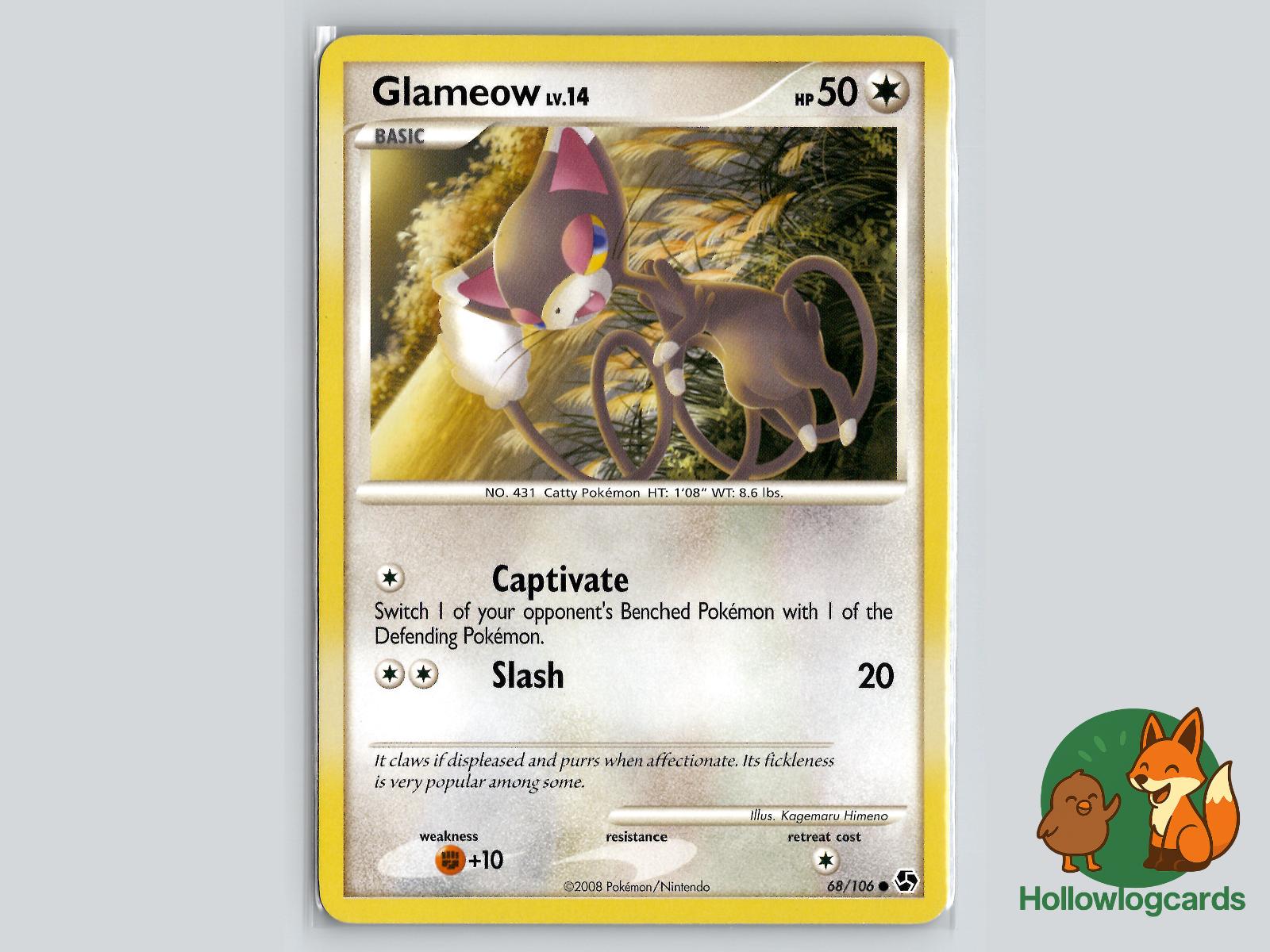 Glameow (68/106) - Great Encounters Pokémon Card