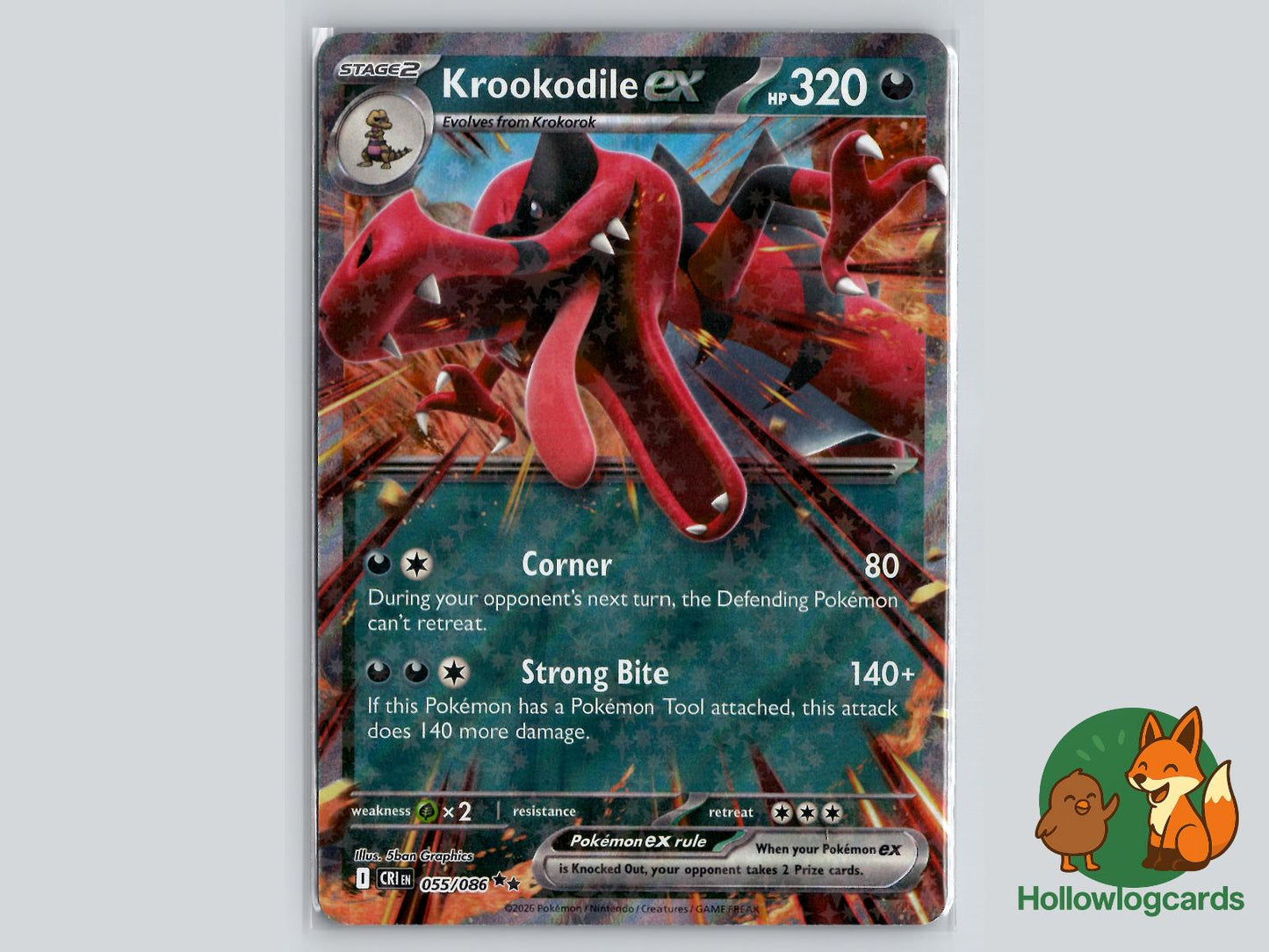 Krookodile ex (055/086) Pokémon Card