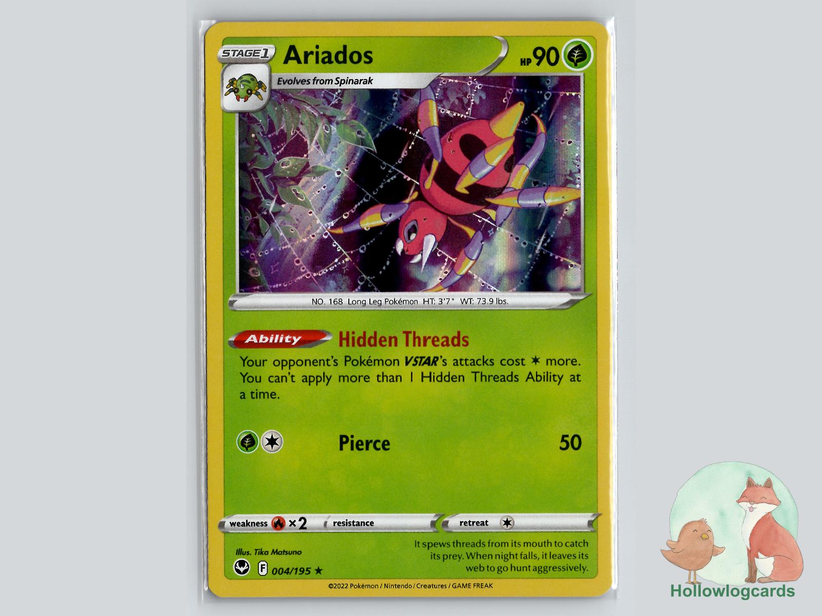 Ariados (004/195) - Silver Tempest Pokémon Card