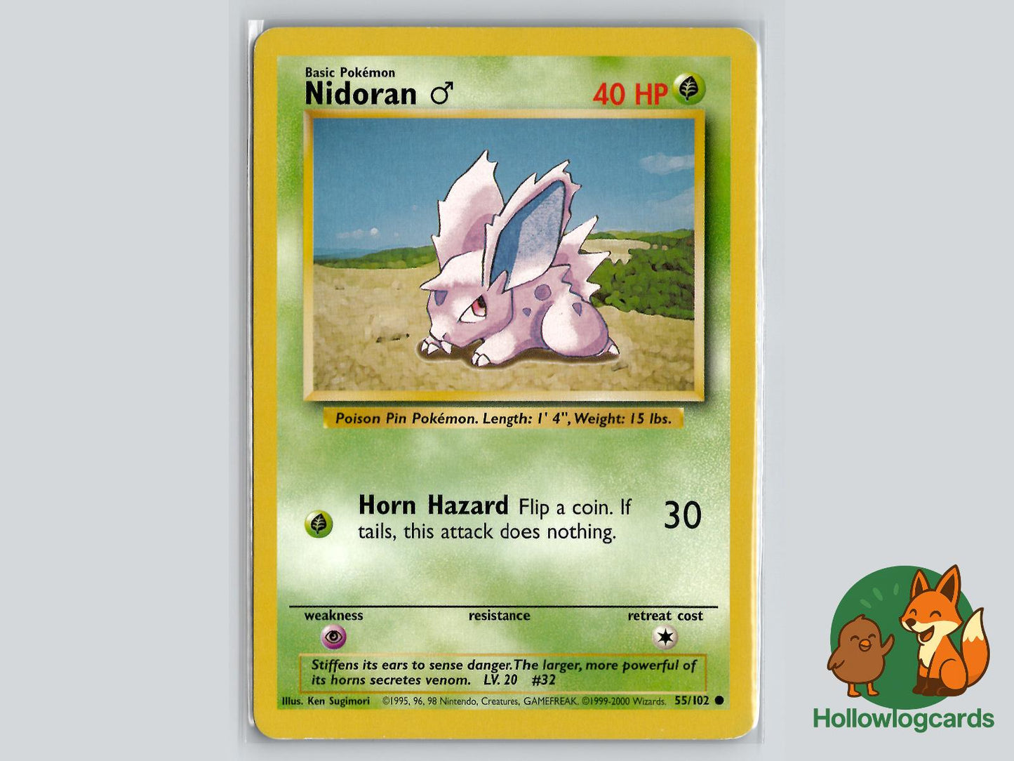Nidoran M (55/102) - Base Pokémon Card