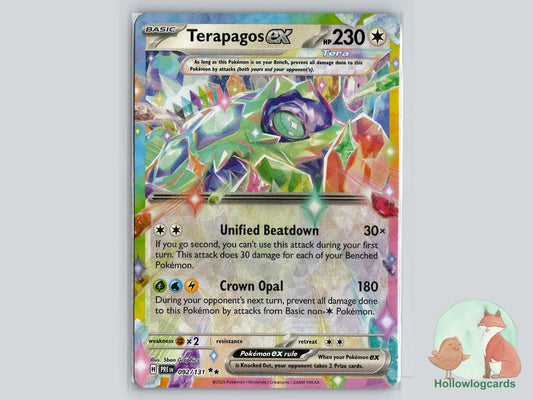 Terapagos ex (092/131) - Prismatic Evolutions Pokémon Card