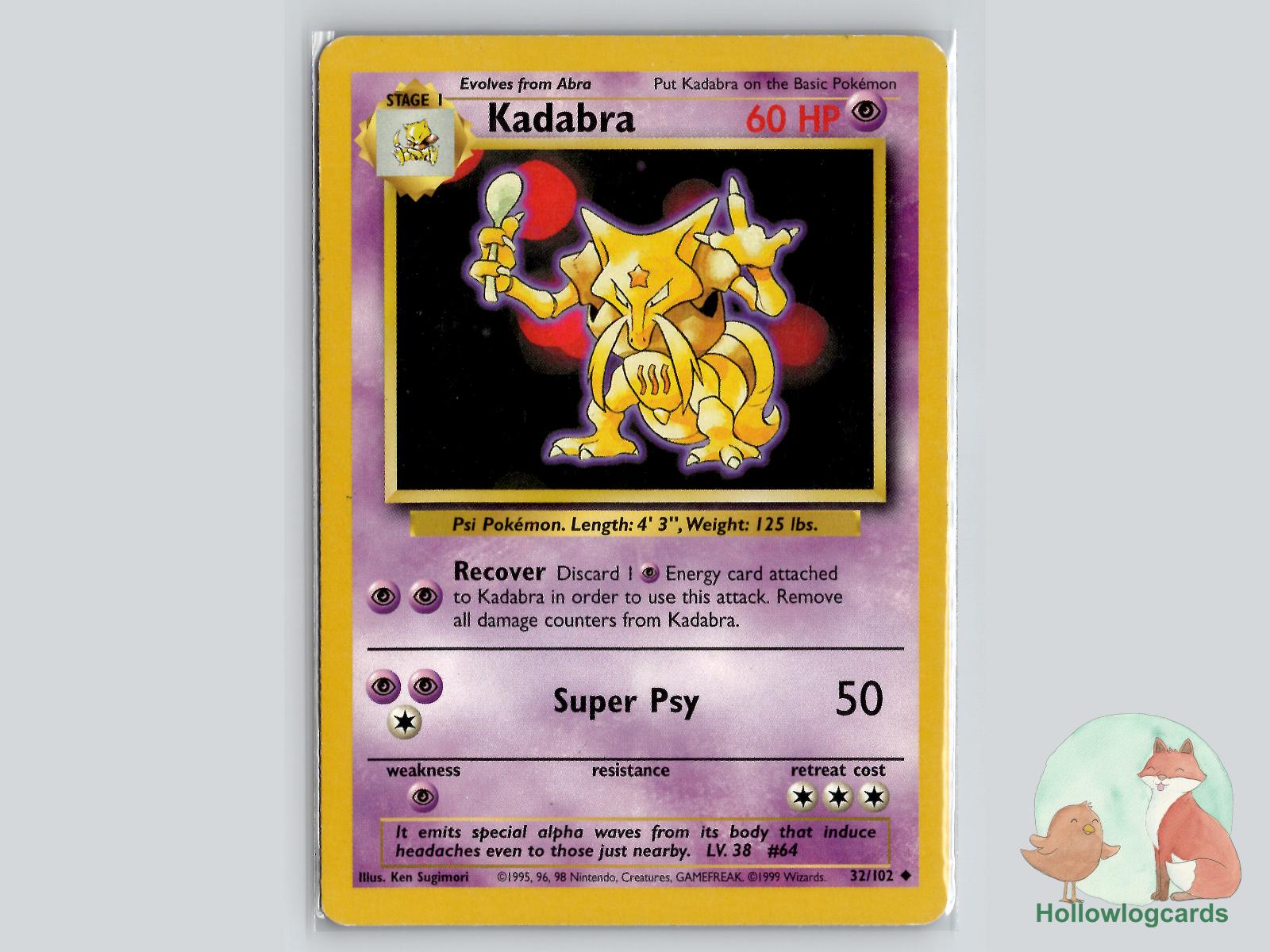 Kadabra (32/102) - Base Pokémon Card