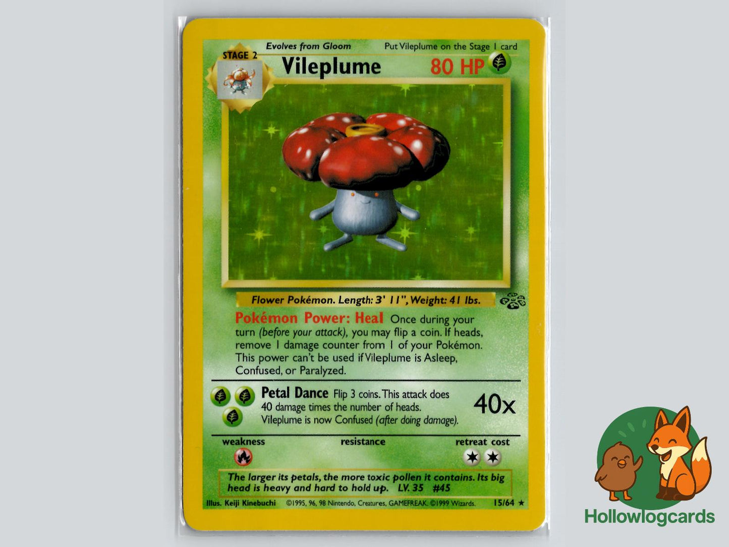 Vileplume (15/64) - Jungle Pokémon Card