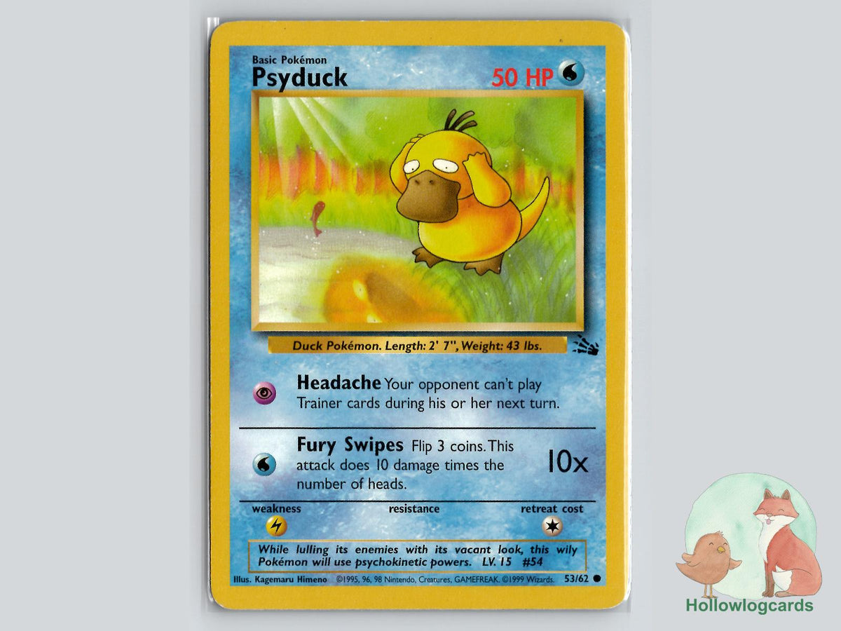 Psyduck (53/62) - Fossil Pokémon Card