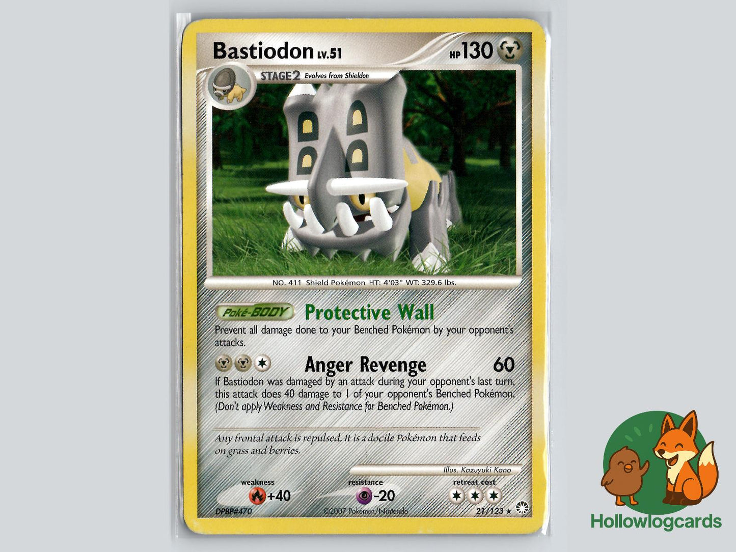 Bastiodon (21/123) - Mysterious Treasures Pokémon Card