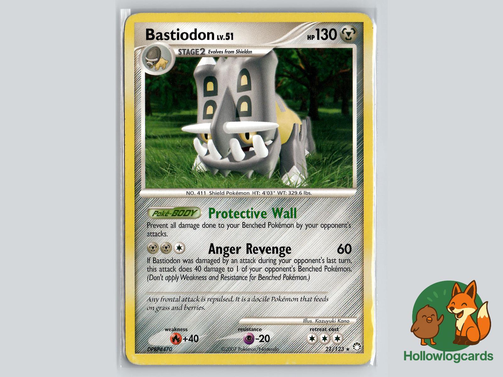 Bastiodon (21/123) - Mysterious Treasures Pokémon Card