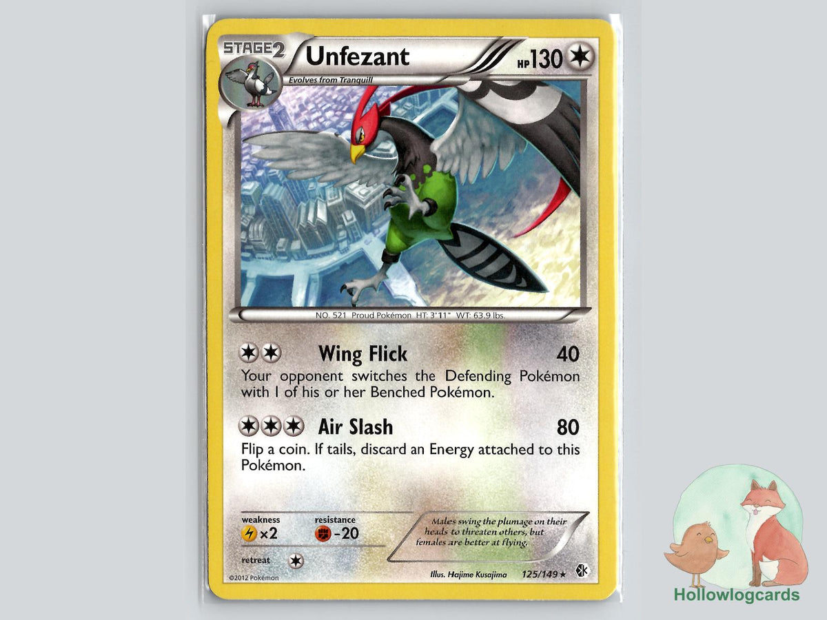 Unfezant (125/149) - Boundaries Crossed Pokémon Card