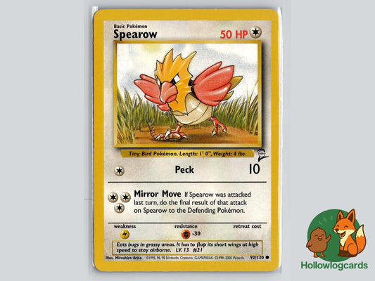 Spearow (92/130) - Base Set 2 Pokémon Card