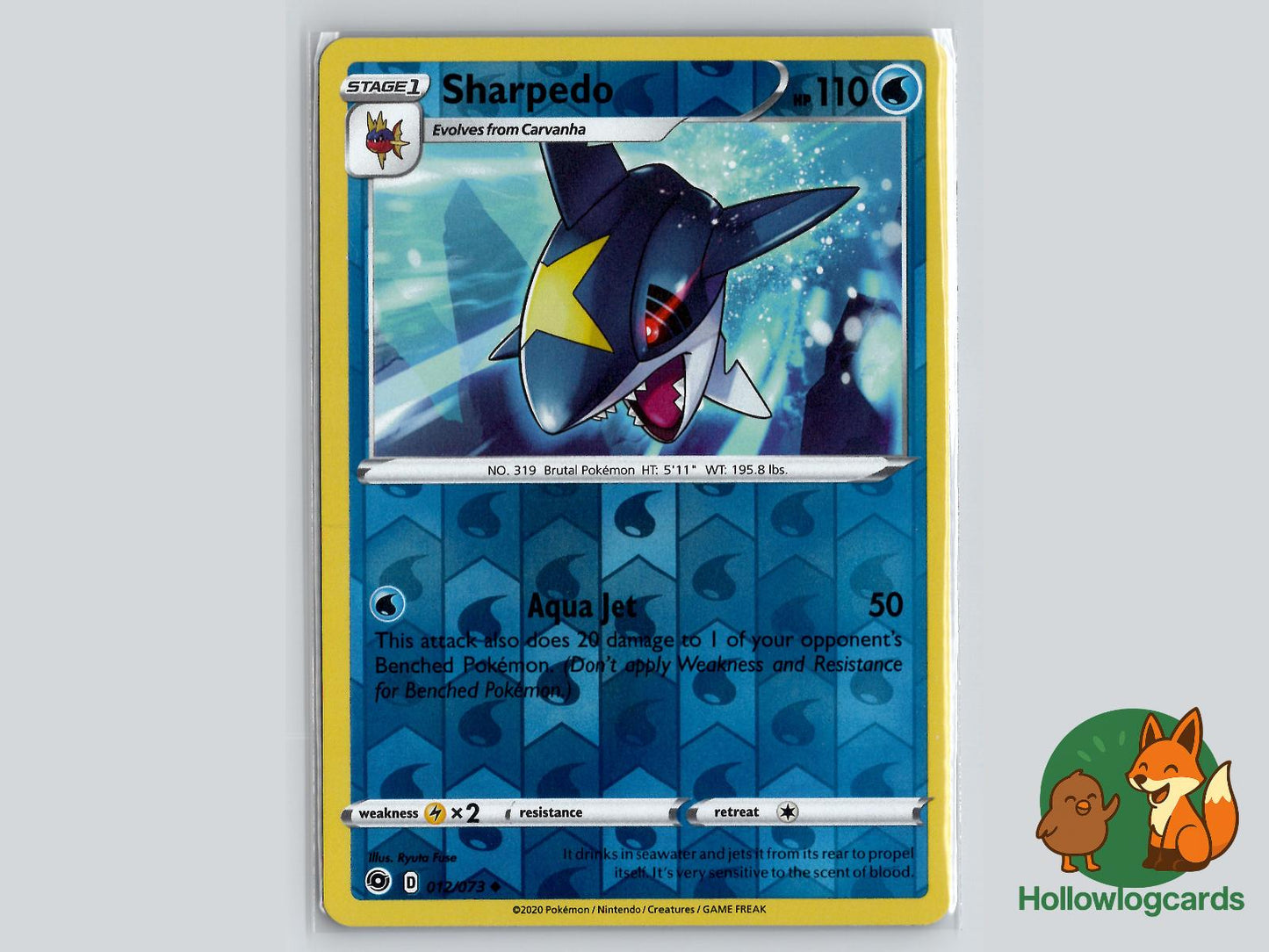 Sharpedo (012/073) - Champion's Path Pokémon Card