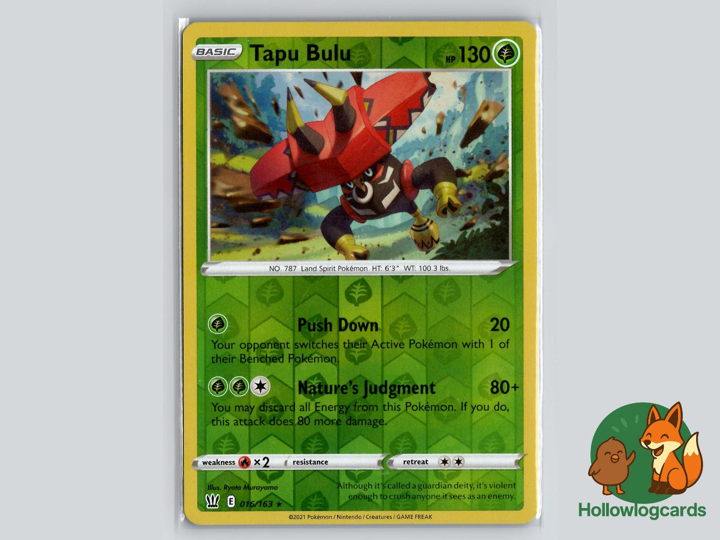 Tapu Bulu (016/163) - Battle Styles Pokémon Card