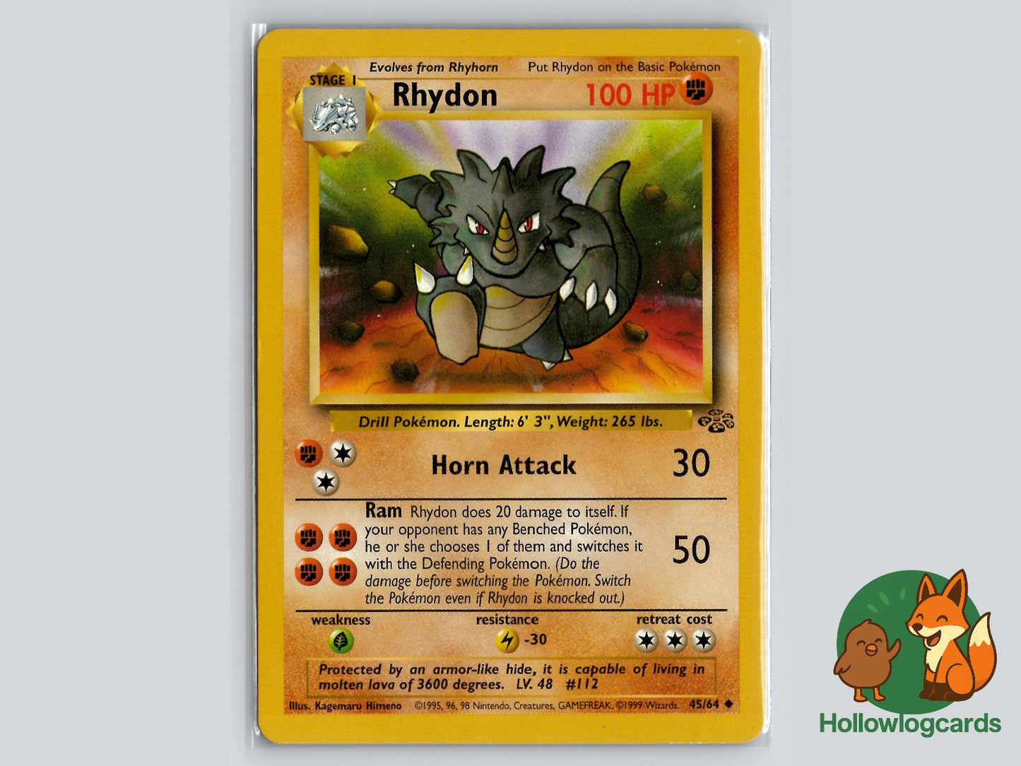 Rhydon (45/64) - Jungle Pokémon Card