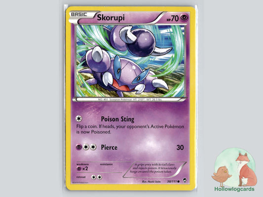 Skorupi (38/111) - Furious Fists Pokémon Card