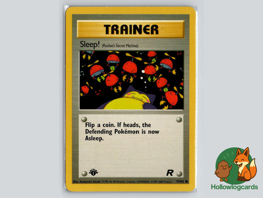 1st Edition Sleep! (79/82) - Team Rocket Pokémon Card