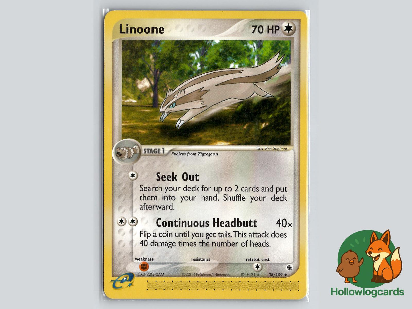 Linoone (38/109) - Ruby & Sapphire Pokémon Card