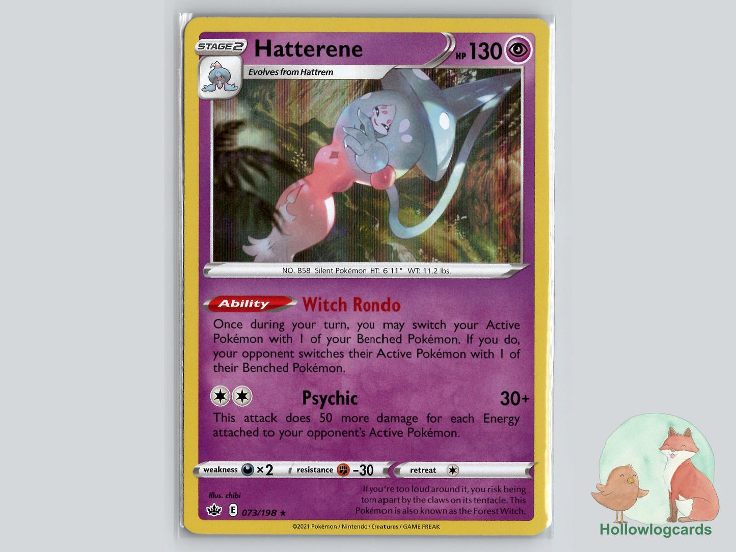 Hatterene (073/198) - Chilling Reign Pokémon Card