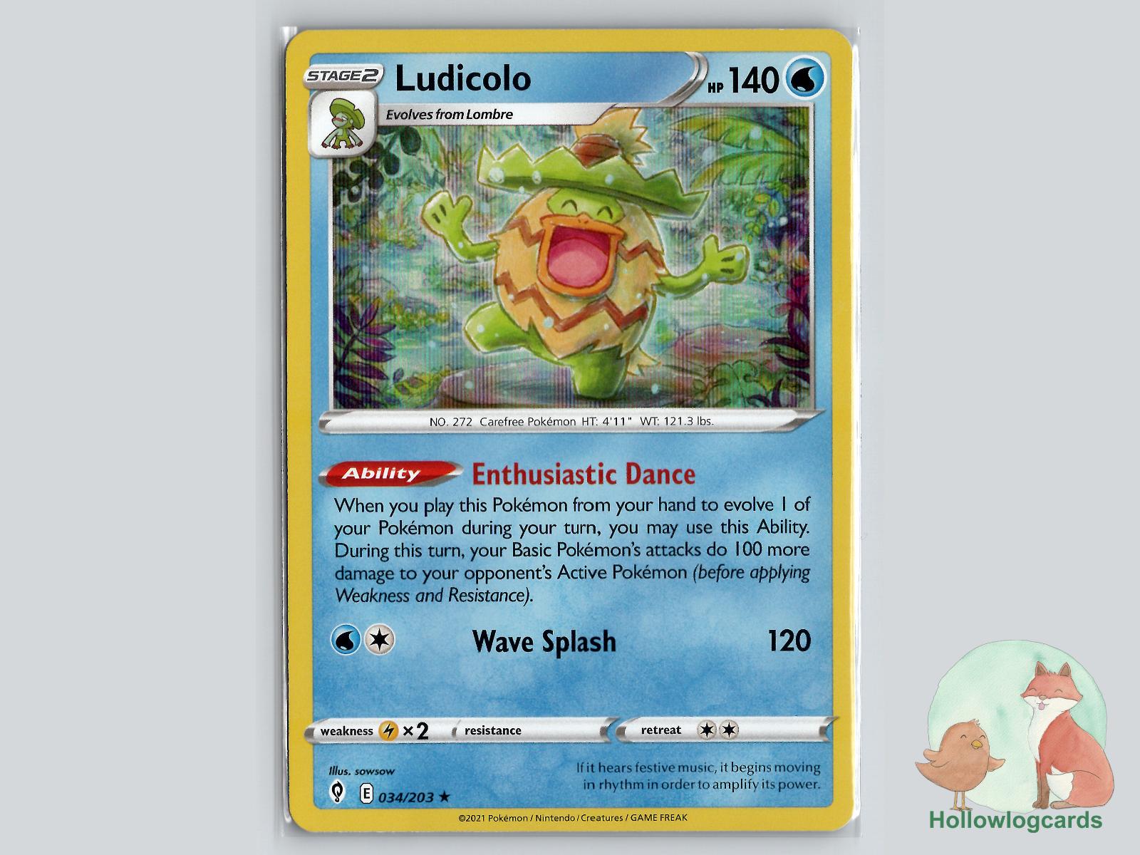 Ludicolo (034/203) - Evolving Skies Pokémon Card