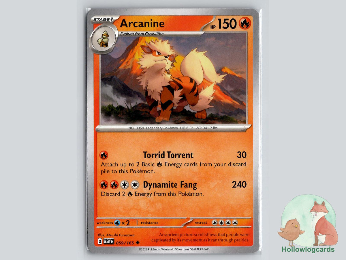 Arcanine (059/165) - 151 Pokémon Card